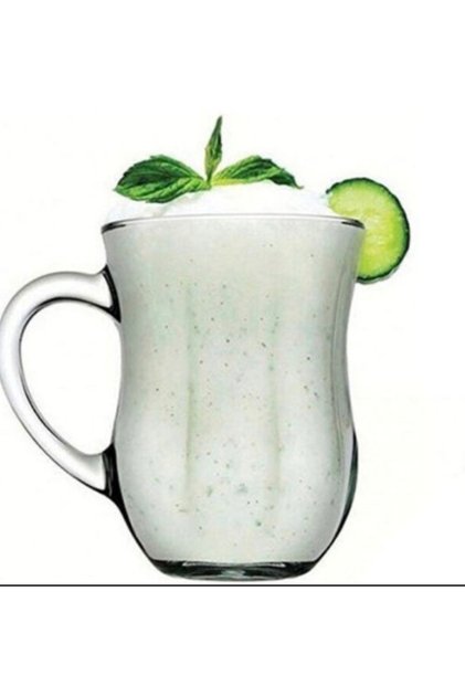 gurme kulplu ayran bardağı - 1 adet 330 cc