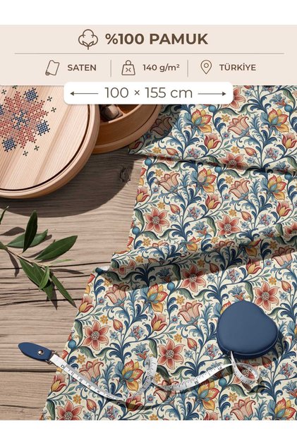 100% Cotton Satin Fabric 100X155 cm Digital Printed for Sewing Patchwork Hobby and Handicrafts