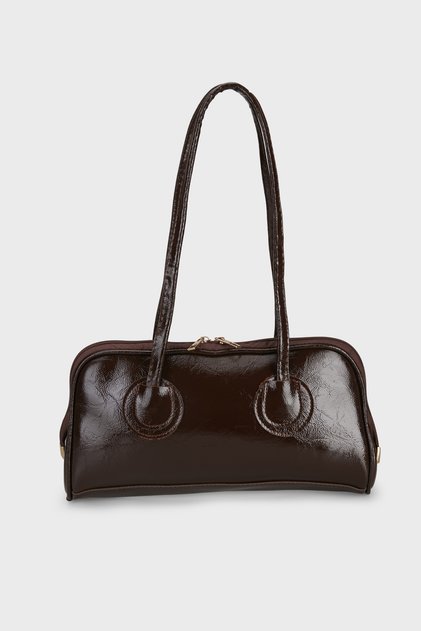 Patent Leather Look Fixed Strap Bag Bag Shk227