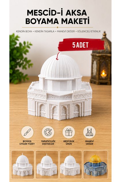 Mescid-i Aksa Maketi Boyama 5'li paket