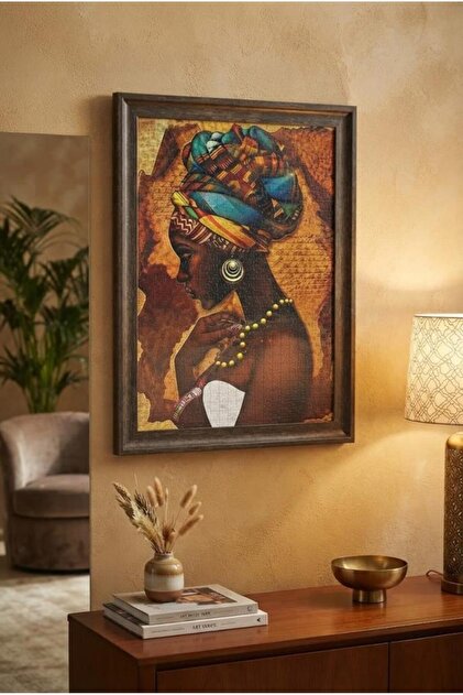 1000 Parça Afrikalı Kadın PuzzleZarafetin Portresi Etnik Esintili Sanatsal Puzzle