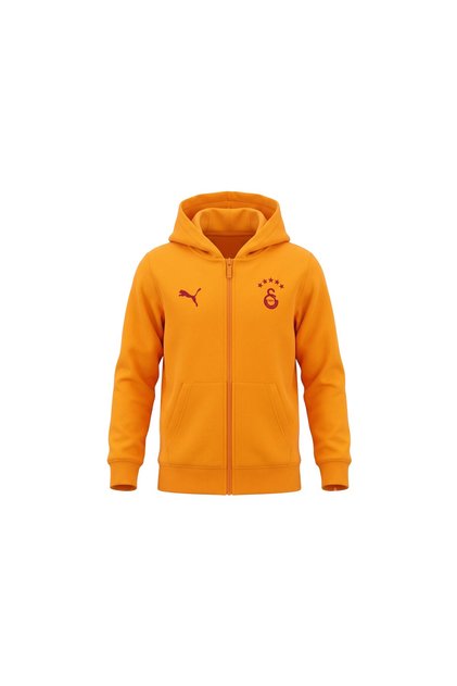 Children's Yellow-Red Gsk Ftbless Fz Hoodjkt Jr Fl Sweatshirt