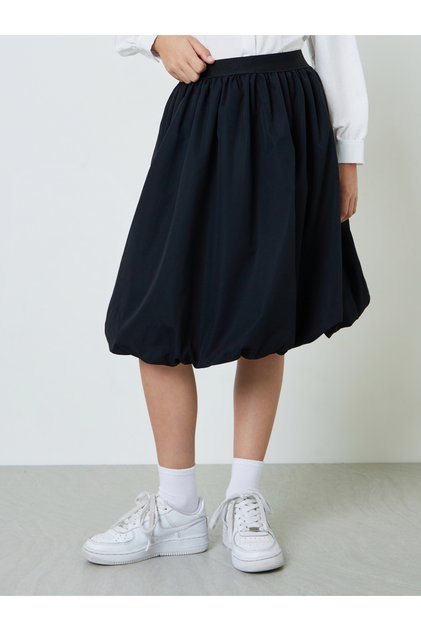 Teen Girls Balloon Hem Knee Length Skirt
