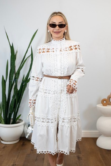 Lace Detailed Imported Dress