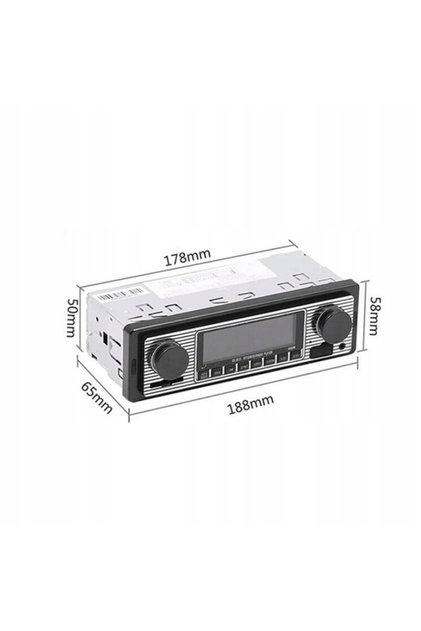Radio auto retro cu Bluetooth și FM, stil clasic, cu microfon