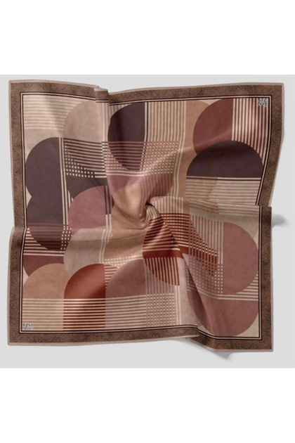 Eșarfă cu model geometric din cristal