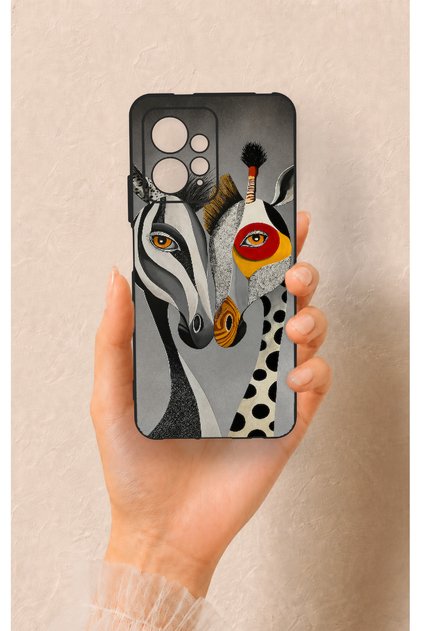 Redmi Note 12 4g Compatible Zebra and Giraffe Patterned Silicone Case