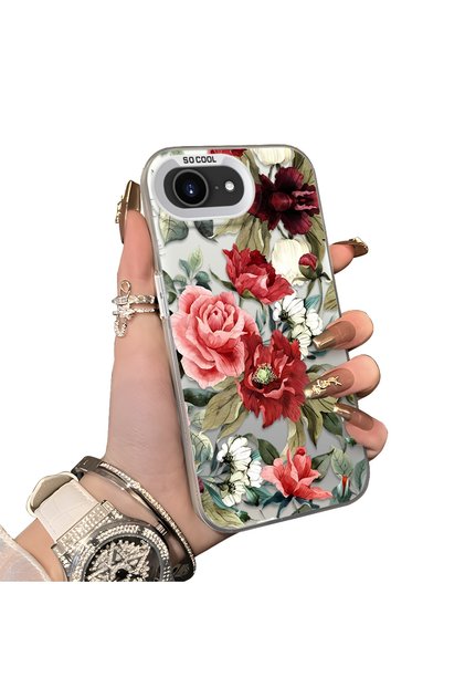 iPhone 17E Compatible Hard Acrylic Back Silicone Edge Lens Protection Case