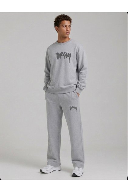 Dream Printed Men's Tube-Cut Collar Bottom/Up Trouser Track Suit