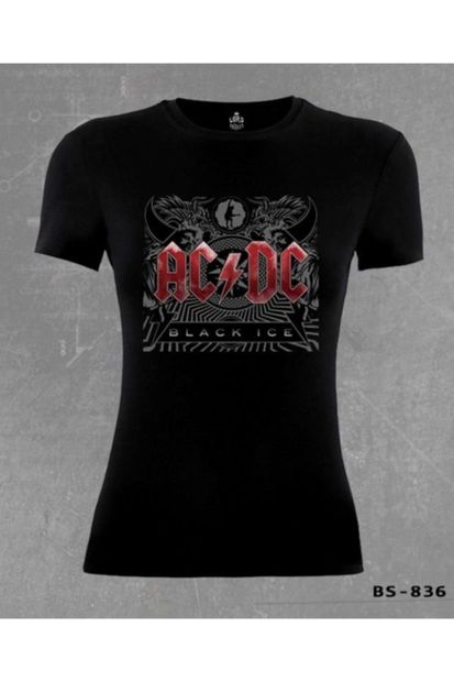 Lord T-Shirt Ac Dc - Black Ice Siyah Bayan Tshirt - 2