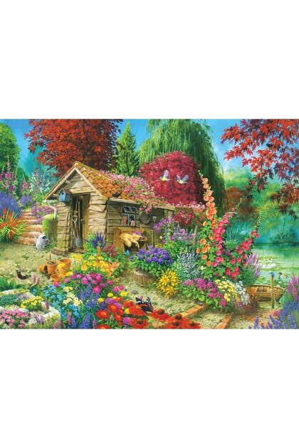 Ks Games Puzzle 1500 Parça The Garden Shed Çiçekli Bahçe 1500
