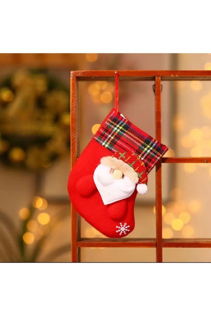 New Year's New Year's Custom Christmas Santa Small Pouch Socks Gift Bags Phone Case Decoration Pine Ornament