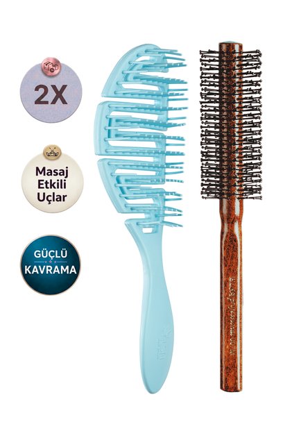 Professional Maze and 007 Large Hair Brush Three Dimensional Brush)