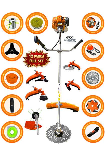 Eisenn German JET-F30 Yan Tipi Tırpan 12 Parça Set Hediyeli