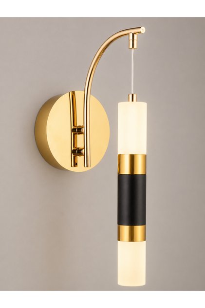 Premium Sarı Gold Ithal Kaplama Modern Çubuk Aplik Sarkıt Tasarım Lüks Dekoratif Aydınlatma Salon Yatak Odası Elektrikli
