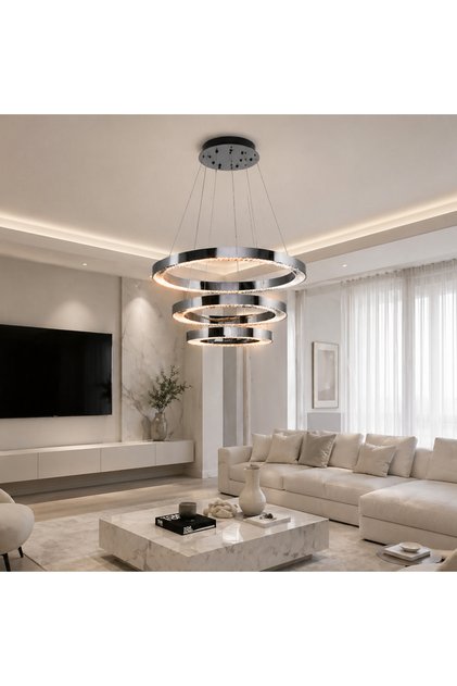 2715-3A-24 Plata 60+80+100'Lük Çember Sarkıt Platin