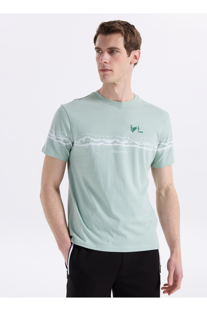 Discovery Expedition D6SM-TST3783 Mint Bisiklet Yaka Relaxed Fit