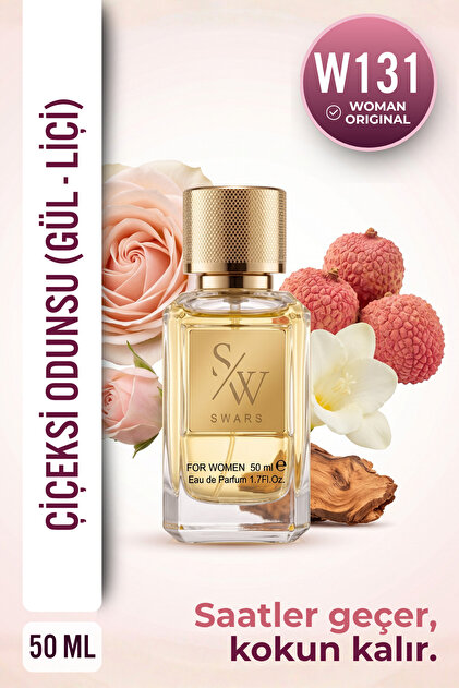 Swars Parfüm W131 Kadın Parfüm Çiçeksi Odunsu Edp 50 ML Gül