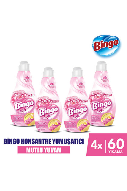 Soft Konsantre Çamaşır Yumuşatıcısı Mutlu Yuvam 1440 ml X 4 Adet