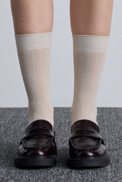 KLASSISCHE TIPPELLE Socken BEIGE