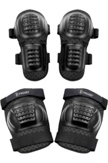 Motorcycle Knee Pad Elbow Pad Set Motor Knee Pad Elbow Pad Set with Tape Tightening and Bleeding Features