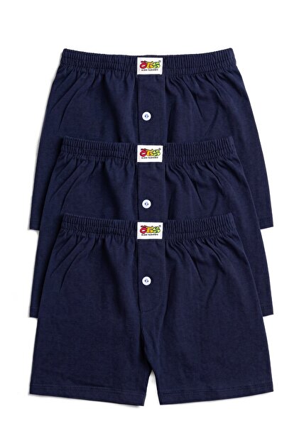Boy's Boxer 3-Piece Set with Buttons (100% Cotton)