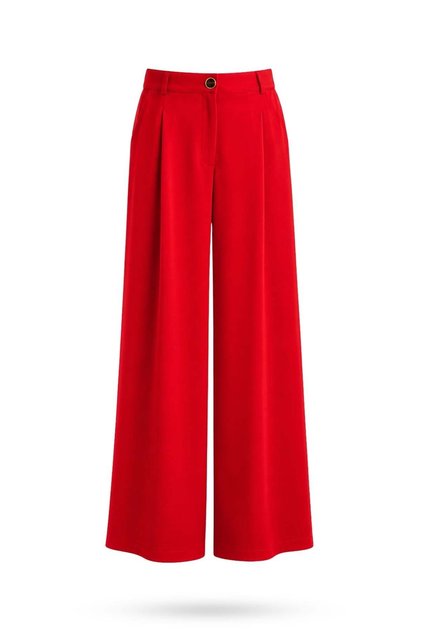 Red Onyx Crepe Trousers