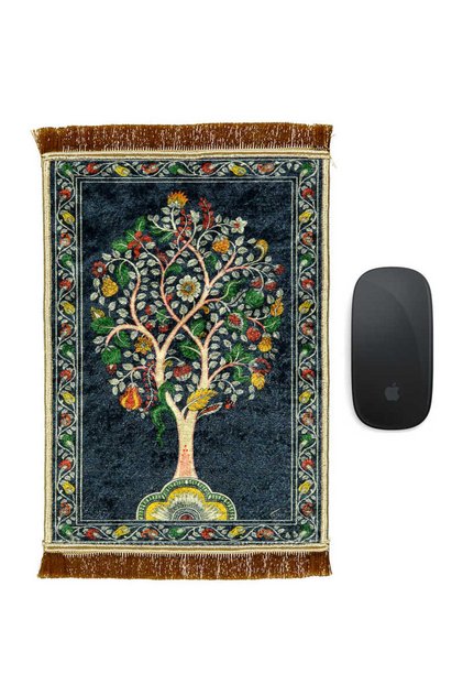 Mousepad decorativ mic, afumat, în formă de covor