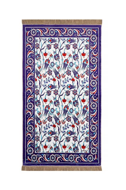 Cobalt Blue Bamboo Rug Prayer