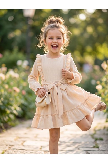 Symmetrical Ruffle Dress