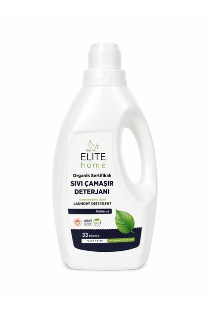 Organik ve Vegan Sertifikalı Sıvı Çamaşır Deterjanı 825 ml Kokusuz -Hassas Kullanım