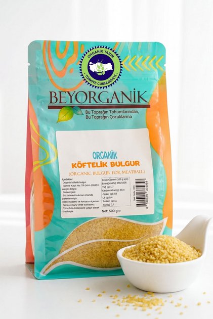 Organik Köftelik Bulgur 500gr (PESTİSİT VE AFLATOKSİN ANALİZLİ)