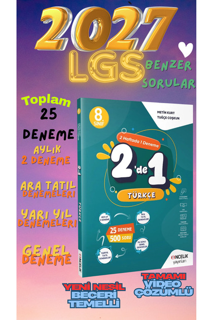 Öncelik Yayınları 2026 2027 LGS 8. Sınıf Yeni Nesil Beceri Temelli