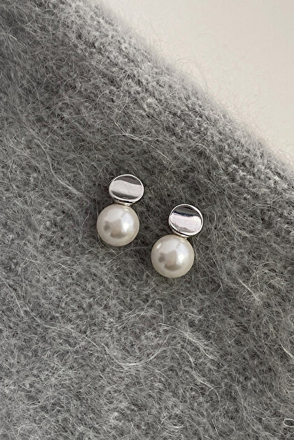 925 Gümüş İğneli Yüksek Koruma Kaplama 10mm Yapay Inci Küpe