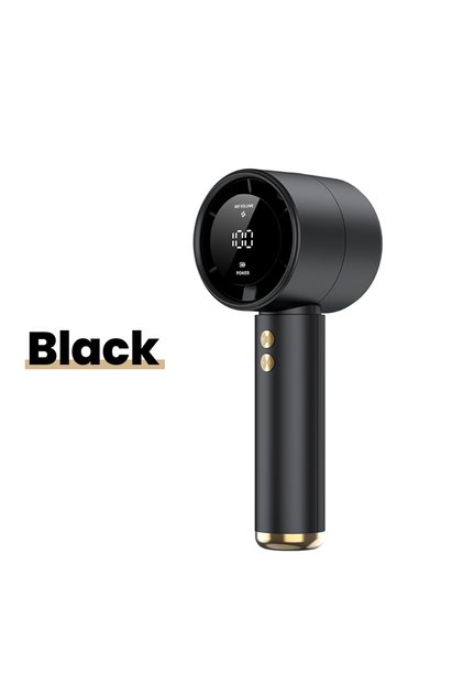 Black New Mini Handheld Fan USB Fast Charging Portable Silent High-speed Led Display High Wind Power
