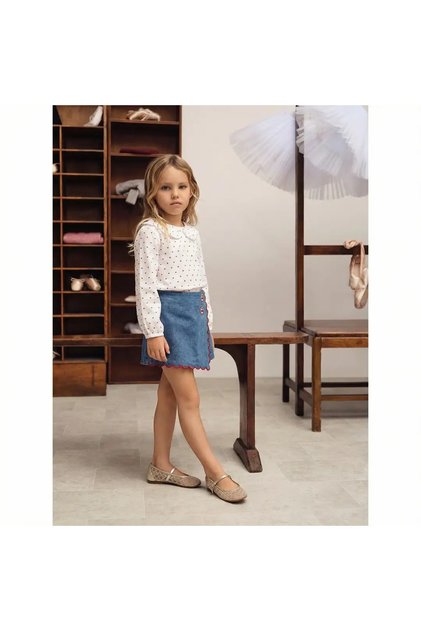 Cherry Denim Şort Etek