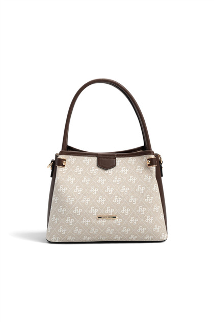 Stone - Brown Monogram Women's Handbag Sp1254