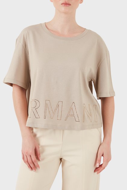 Cotton Relaxed Fit Logo Detailed Crew Neck t Shirt t Shirt Xw001709 Af171