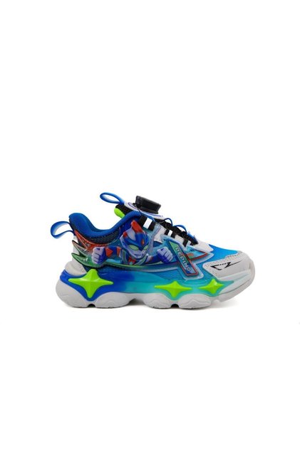 2206 White Blue Kids Sneakers