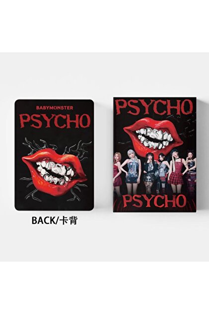 Kpop Dünyasi BABYMONSTER '' Psycho '' Çift Yön Baskılı Lomo Card