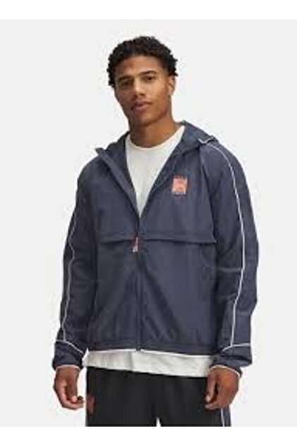 Under Armour 1389825-044 UA Run 96 Jacket Fitted Gri Erkek Zip