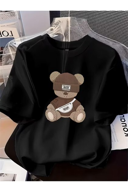 Tricou imprimat. Tricou casual cu mânecă scurtă pentru vară și primăvară