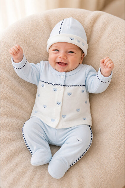 【新品】MIKI HOUSE ベビー服セット（ドレス・シャツ・タイツ） MİAPOLİXA Mevsimlik Yenidoğan Erkek Bebek Hastane Çıkış Zıbın Seti