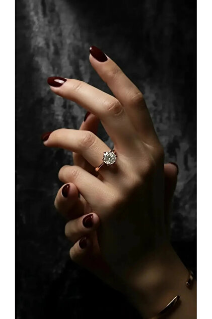 Bronze Vintage Women's Ring Authentic Jewelry Crown Model Single Stone Ring Adjustable