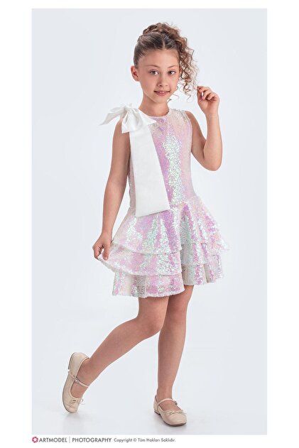 RZ Kids Girls' Sequin Birthday Special Occasion Evening Dress 3-12 Years-  Trendyol
