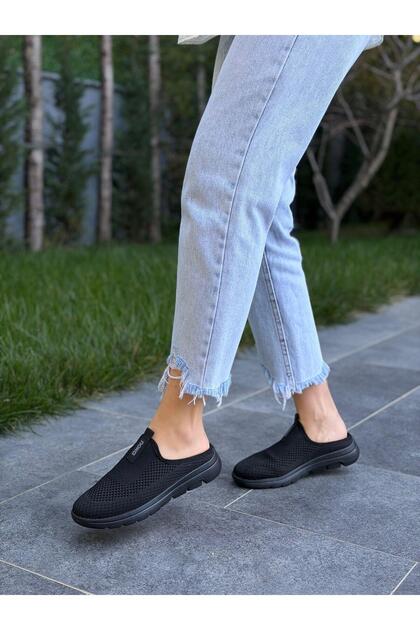 Nina Black Charcoal Orthopedic Mesh Summer Women's Slippers