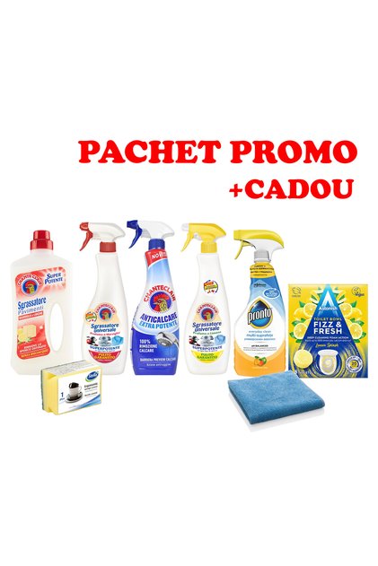 Pachet Profesional Curatenie Casa Chante Clair, Pronto & Astonish + Laveta si Burete CADOU