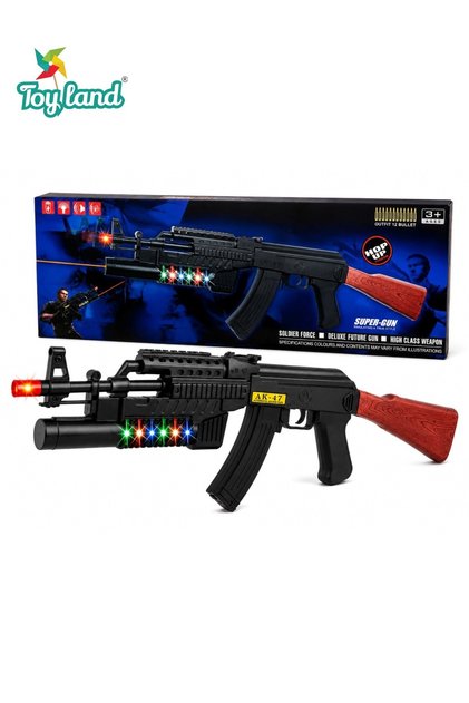 Military Toy Rifle with Light and Sound Effects – Pretend Play Action Gun for Kids Boys 3+ Years