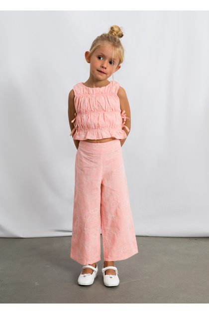 Double Set with Bows for Ages 4-10 - Salmon