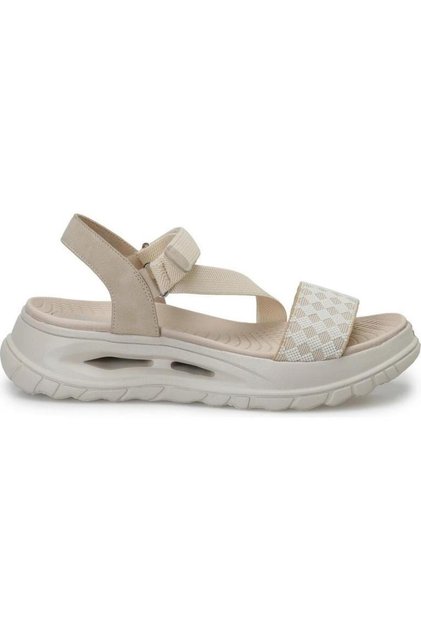 Ldr Beige Strappy Elastic Comfort Anatomical Women's Sandals